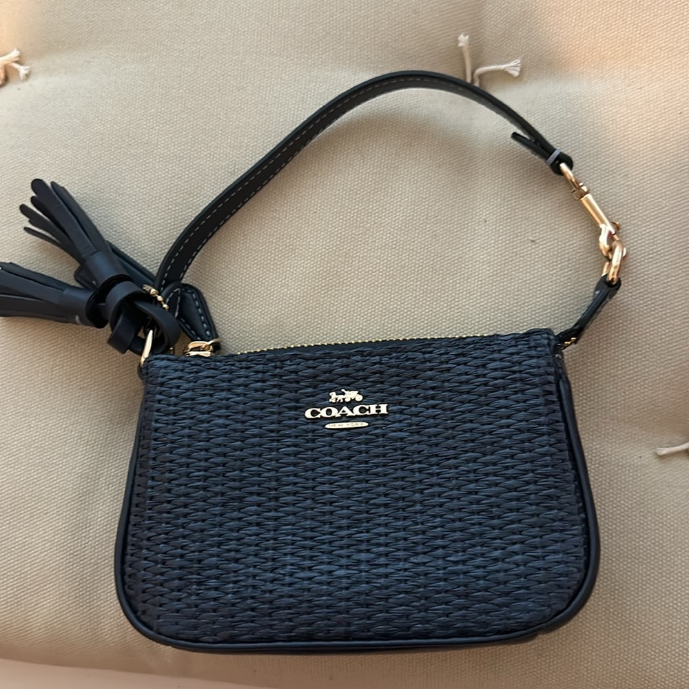 Coach Nolita 15 in Midnight Navy Straw - Picture 5 of 5